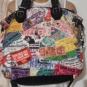 Hard Rock Cafe Colorful Concert Poster Tote